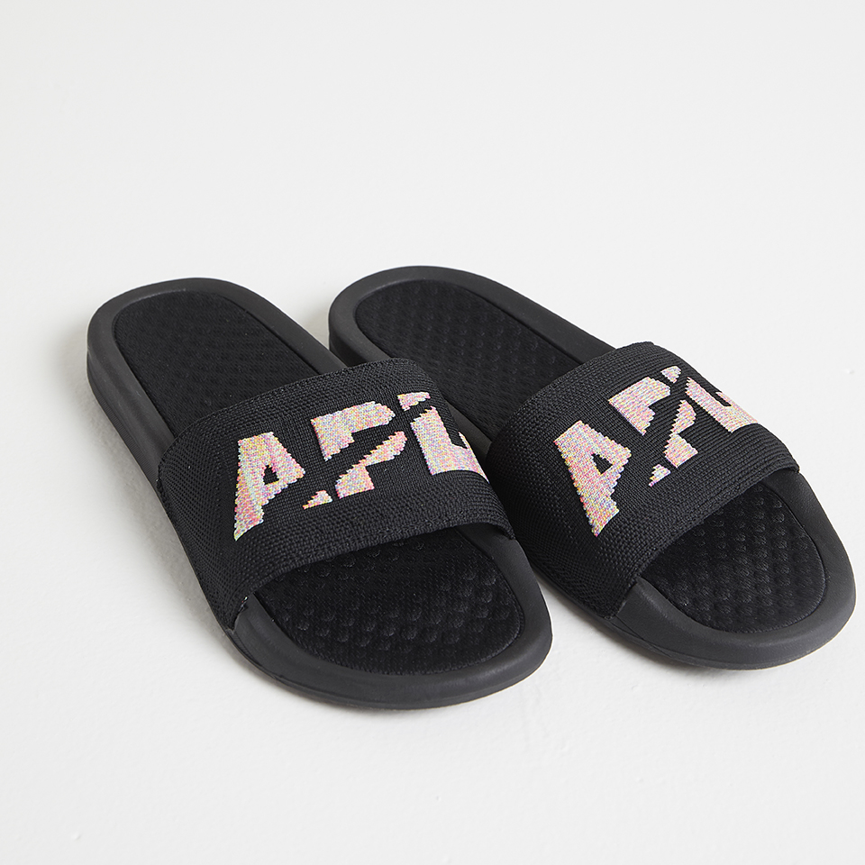 apl women's iconic calf hair slide