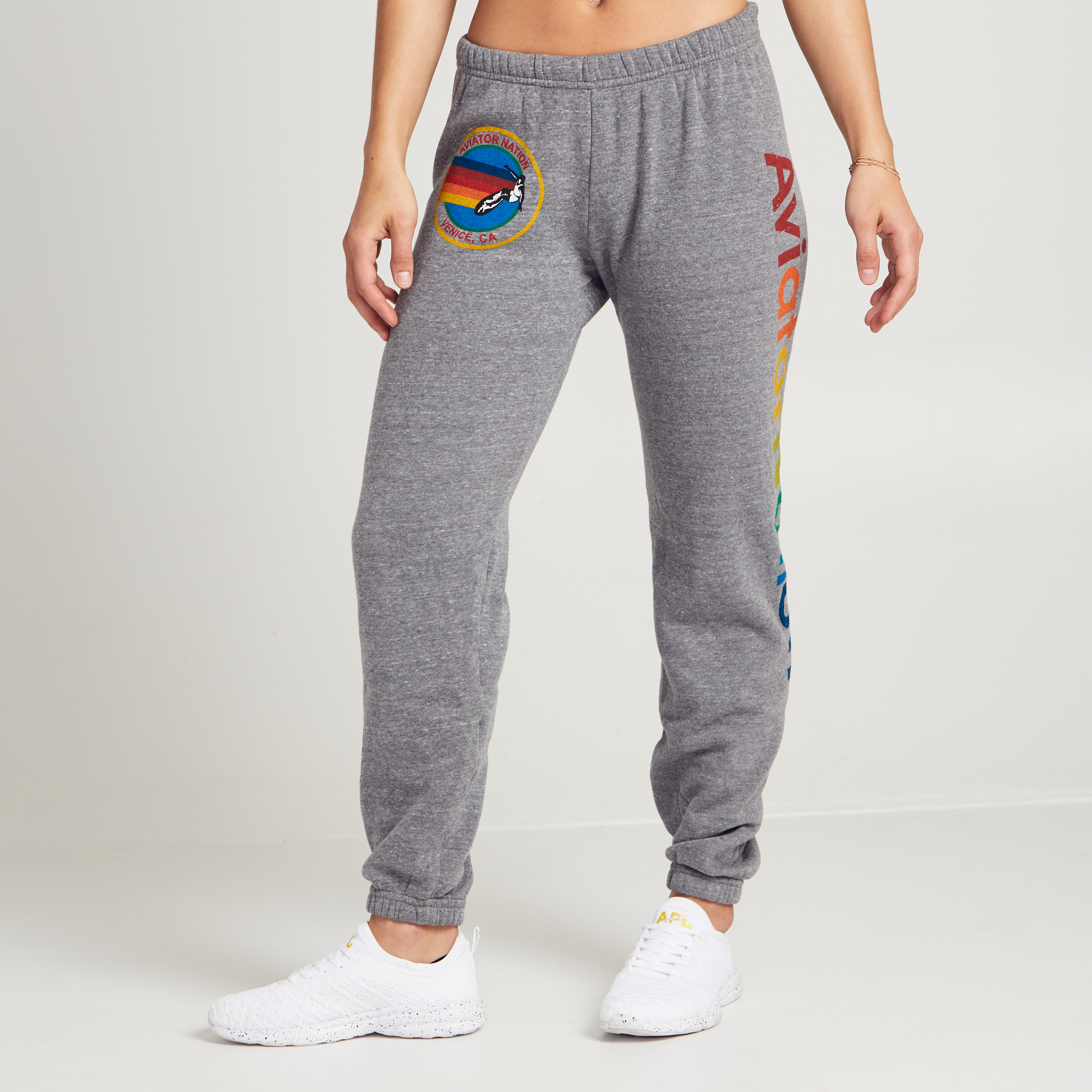 grey aviator nation sweatpants