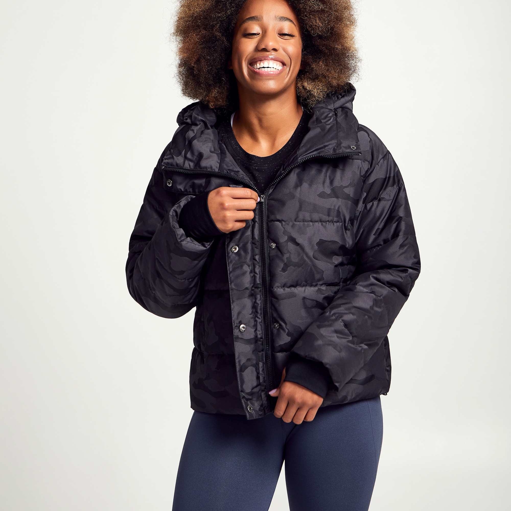 Soul by SoulCycle Camo Puffer Jacket - SoulCycle Shop